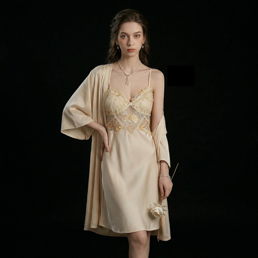 Sexy lace slip dress with bra pads (2-pack)