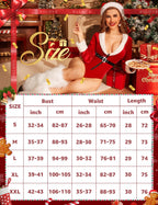 RSLOVE Christmas Lingerie Santa Women Bodysuit Costume Sexy Outfits Babydoll
