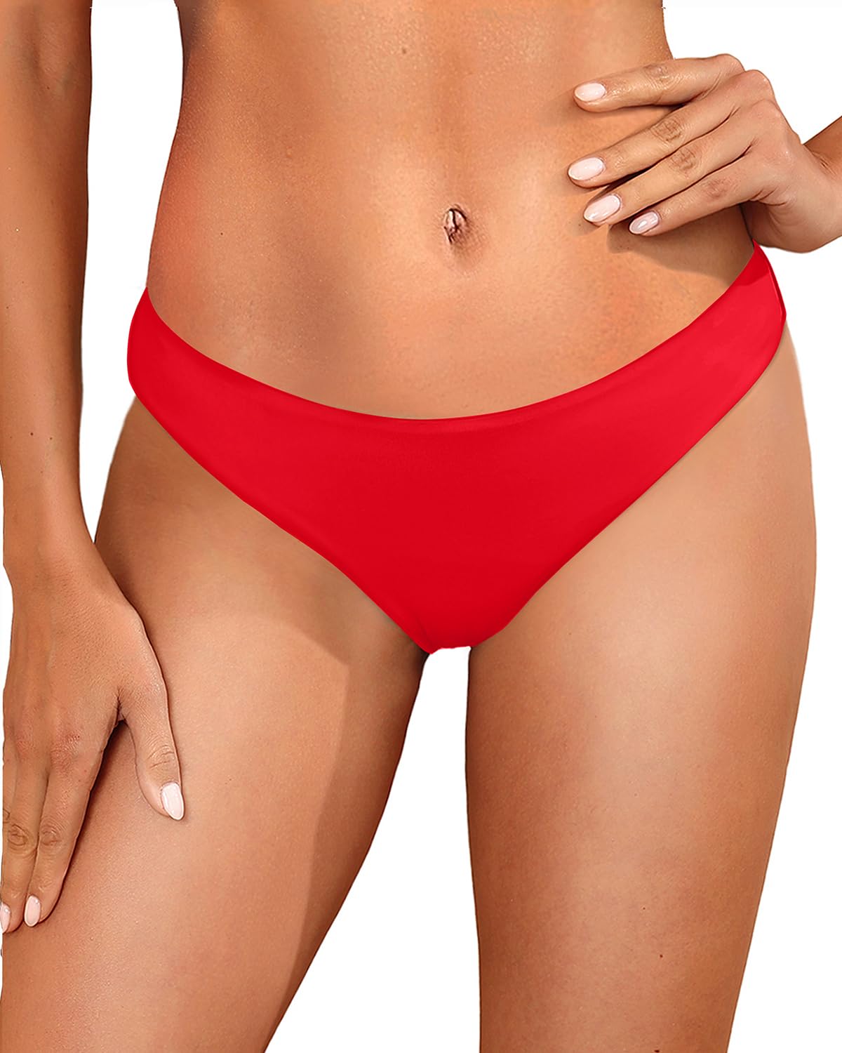 Women Low Rise Bikini Bottoms - Moderate Coverage Bathing Suit Bottoms Low Waisted Swimsuit Bottoms Brief 2026