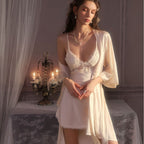 Sexy Lace and Satin Nightwear Sleepwear