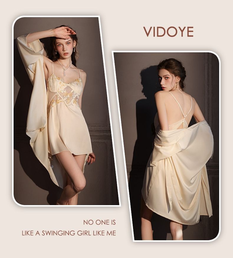 Sexy lace slip dress with bra pads (2-pack)