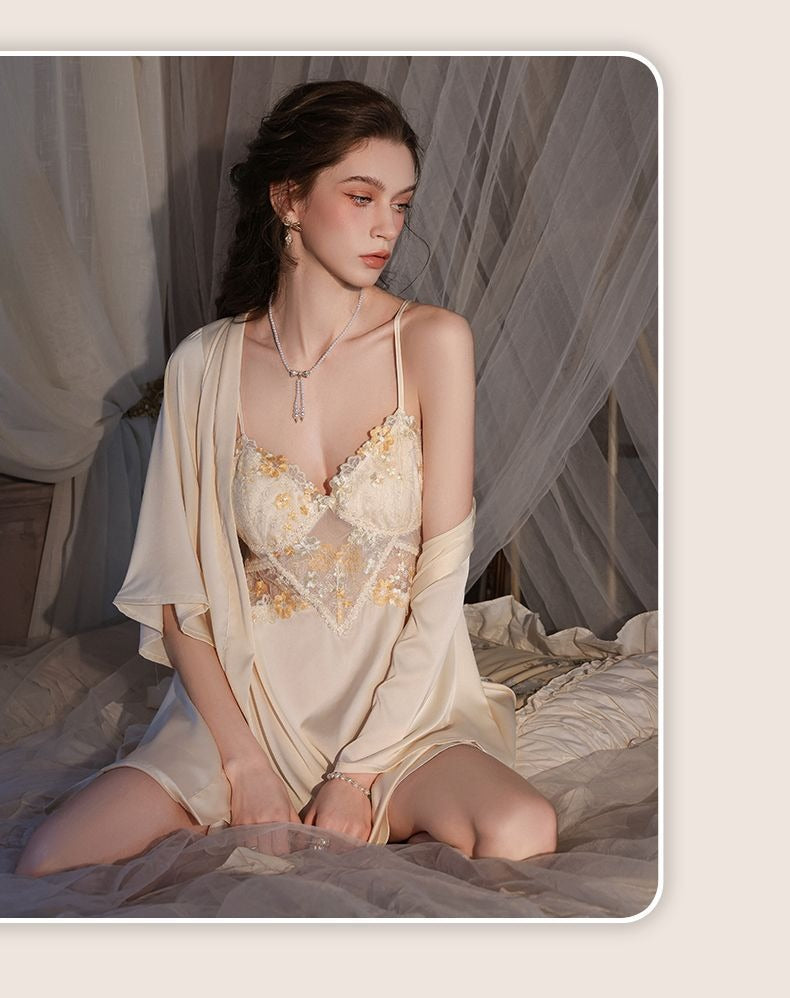 Sexy lace slip dress with bra pads (2-pack)