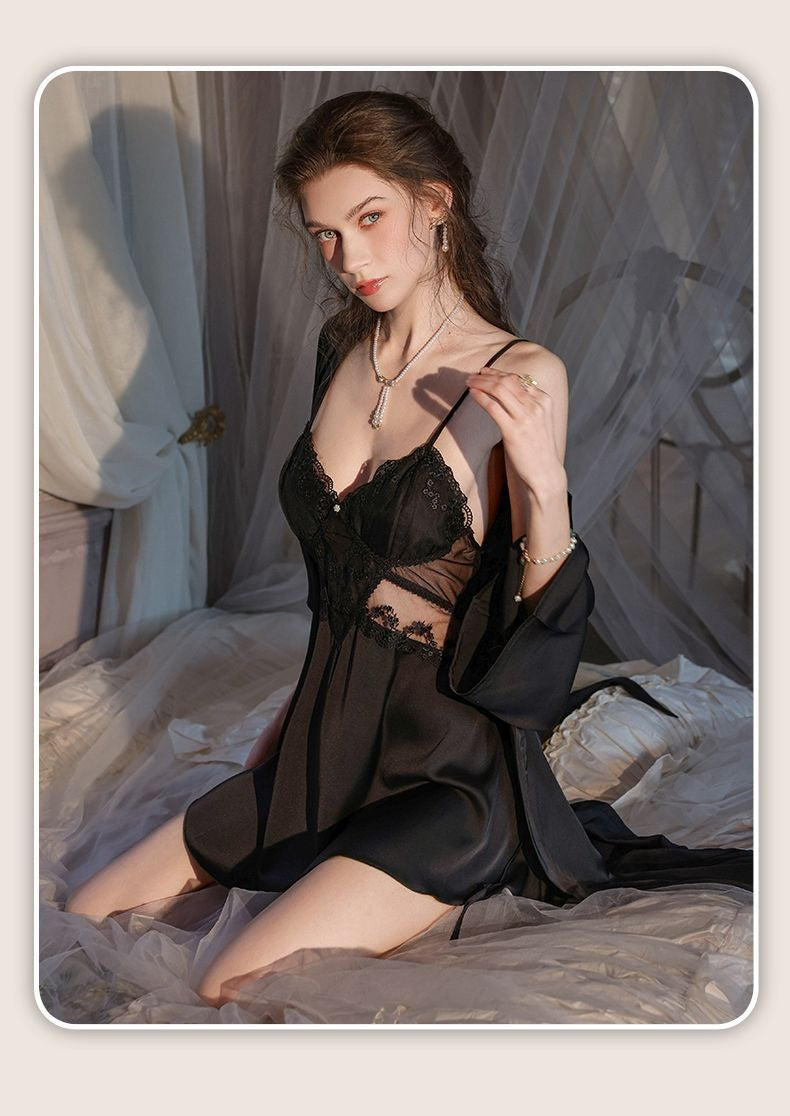 Sexy lace slip dress with bra pads (2-pack)